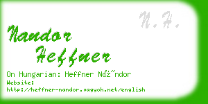 nandor heffner business card